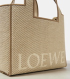 Loewe Logo leather-trimmed canvas tote bag