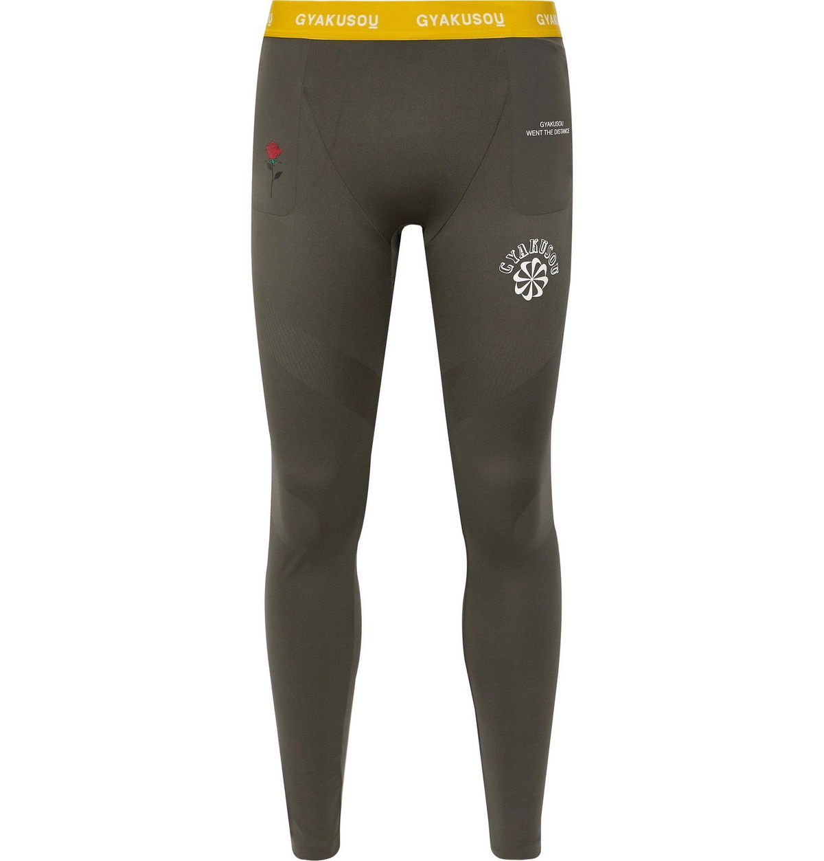 Photo: Nike x Undercover - GYAKUSOU Helix NRG Logo-Print Dri-FIT Running Tights - Gray