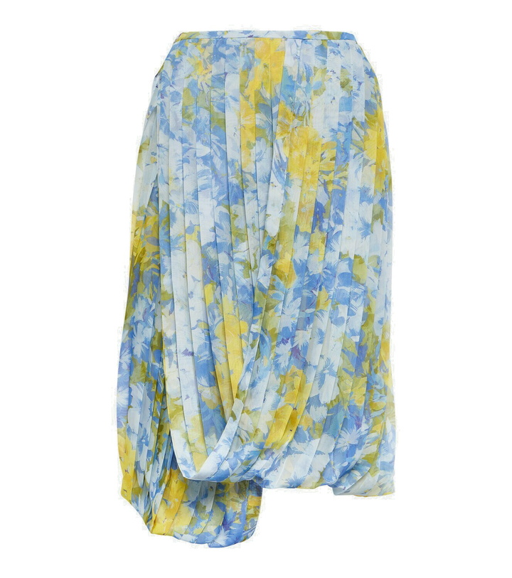 Photo: Dries Van Noten - Floral-printed chiffon midi skirt