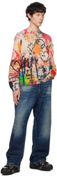 R13 Multicolor Printed Boyfriend Sweater