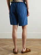 Folk - Assembly Wide-Leg Cotton-Blend Shorts - Blue