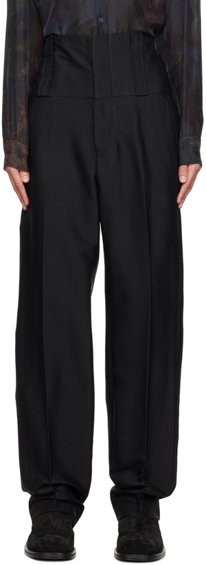 Photo: Dries Van Noten Black Creased Trousers