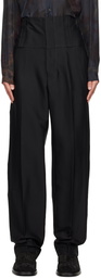 Dries Van Noten Black Creased Trousers