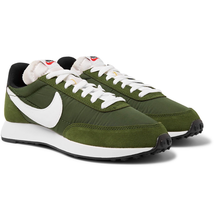 Photo: Nike - Air Tailwind 79 Leather-Trimmed Suede and Shell Sneakers - Green