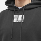 VTMNTS Men's Big Rubber Patch Popover Hoody in Black/White