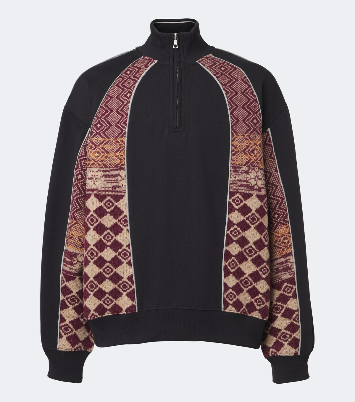 Dries Van Noten Cotton and wool half-zip sweater