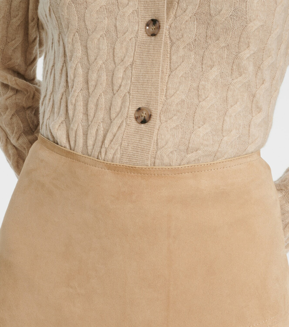 Yves Salomon Suede midi skirt