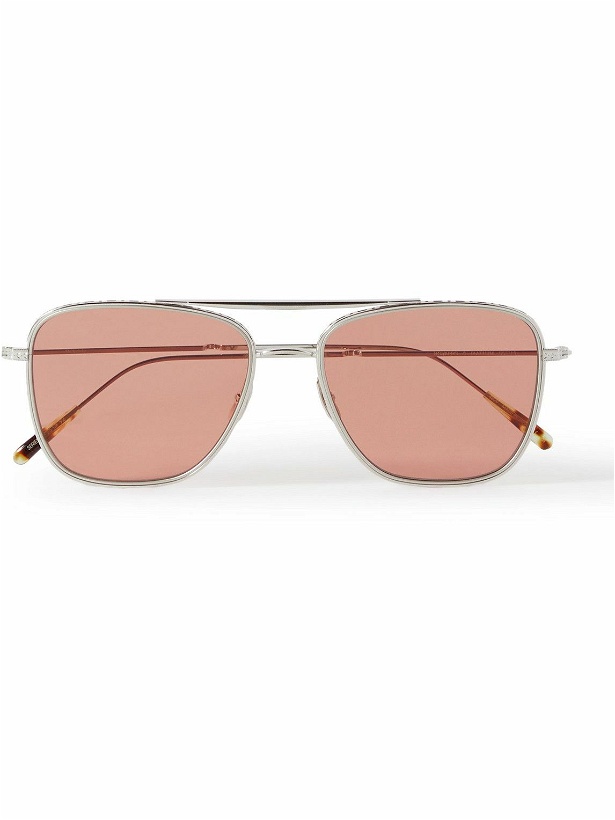 Photo: Mr Leight - Novarro Aviator-Style Silver-Tone Sunglasses