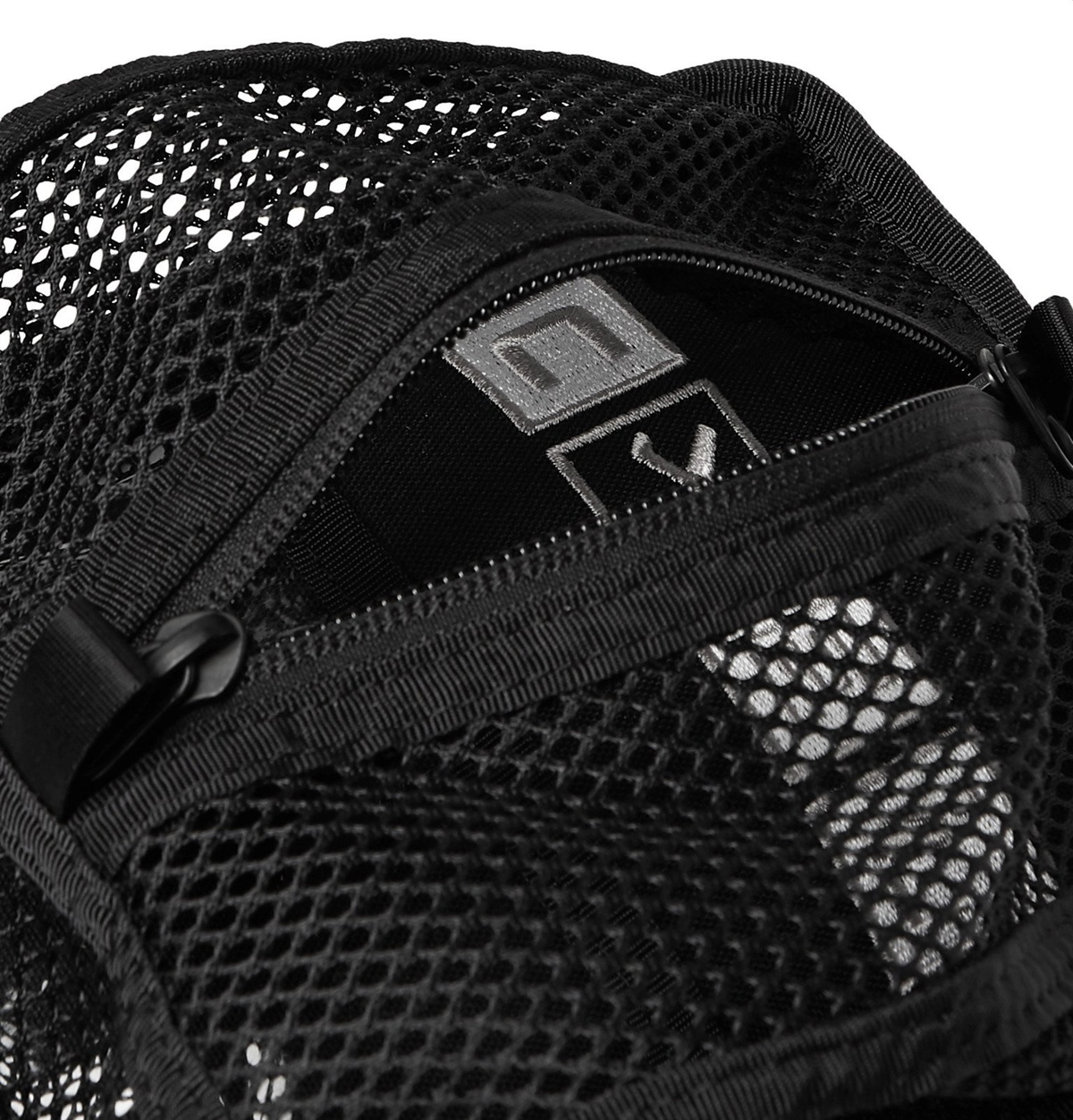 Cav Empt Mesh and Canvas Messenger Bag Black Cav Empt