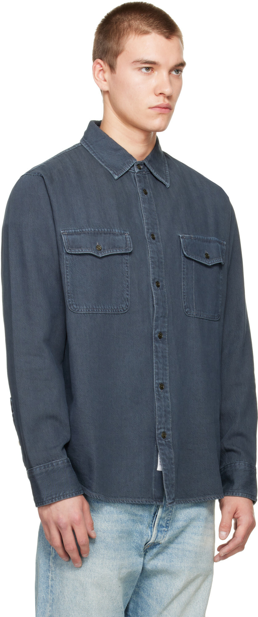rag & bone Blue Jack Infuse Denim Shirt