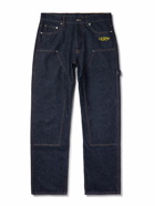 Off-White - Straight-Leg Logo-Embroidered Jeans - Blue