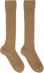 Baserange Brown Rib Knee Socks