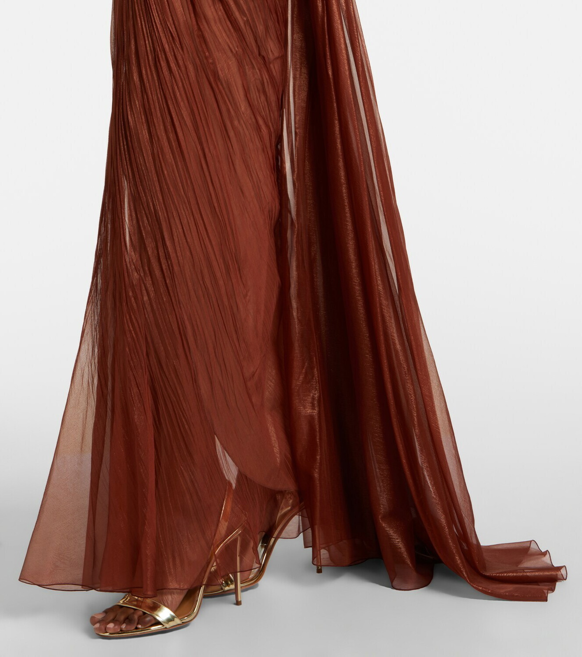 Maria Lucia Hohan Rachel draped silk muslin bustier gown