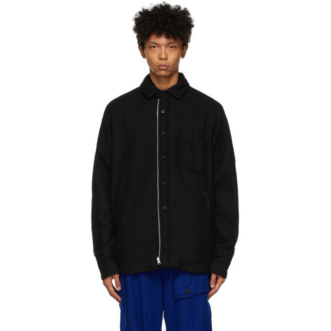 Photo: Sacai Reversible Black Solid Shrivel Jacket