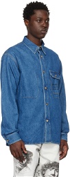 JW Anderson Blue Printed Denim Jacket