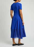 High Playtime Stretch-jersey Midi Dress Blue