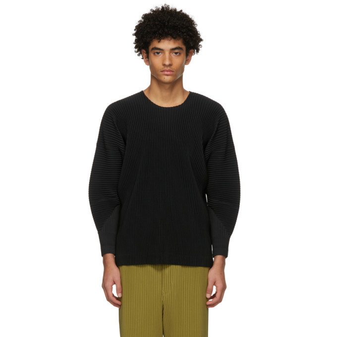 Photo: Homme Plisse Issey Miyake Black Monthly Colors January Long Sleeve T-Shirt