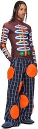 Walter Van Beirendonck Navy Sun Trousers