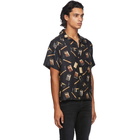 Amiri Black Silk Dupont Falling Short Sleeve Shirt