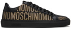 Moschino Black & Gold Allover Logo Sneakers