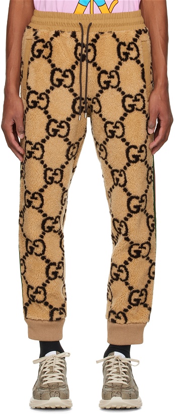 Photo: Gucci Brown Jacquard Lounge Pants