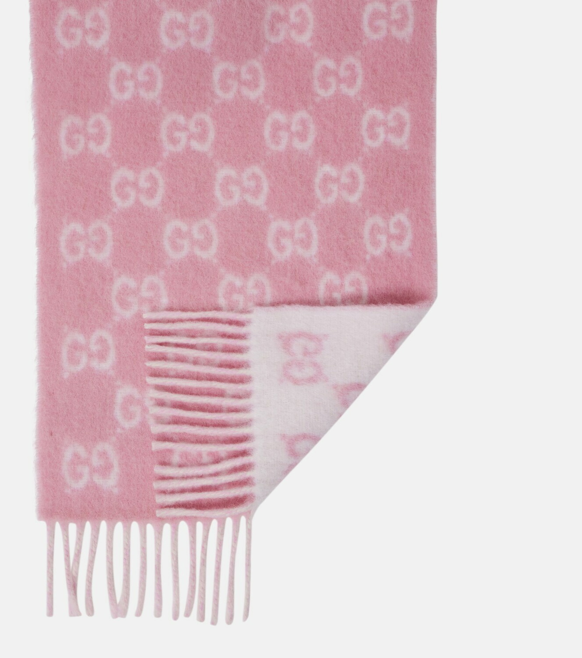 Gucci GG alpaca and wool-blend scarf