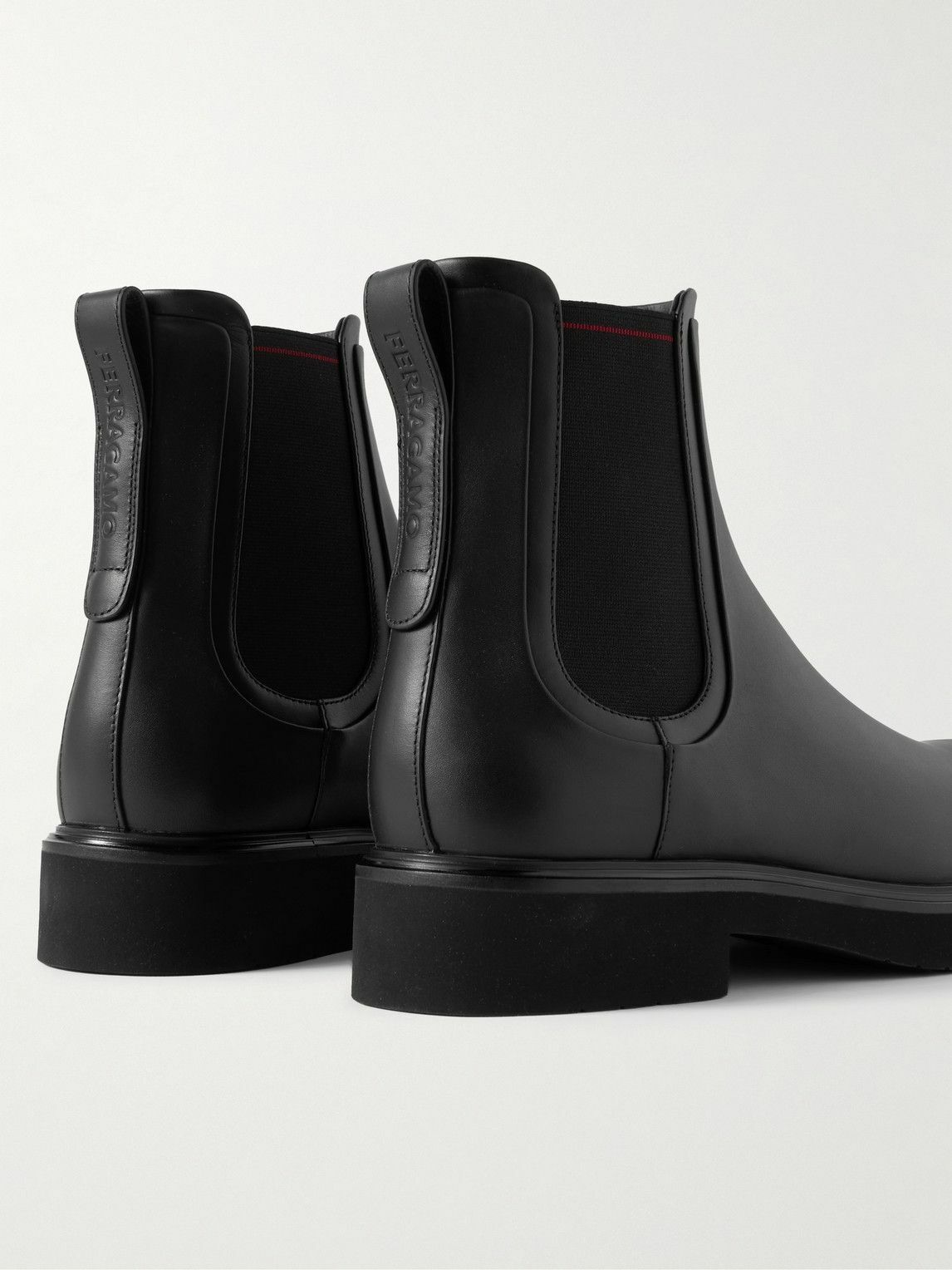 FERRAGAMO - Cezanne Leather Chelsea Boots - Black Salvatore Ferragamo