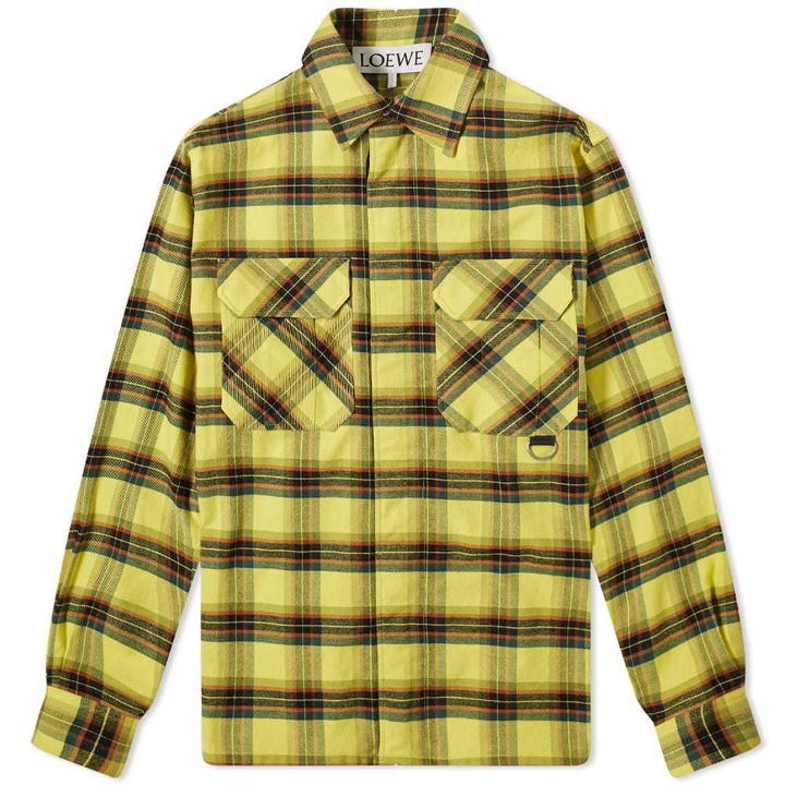 Photo: Loewe Check Flannel Zip Overshirt