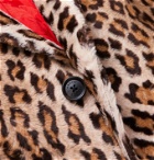 Versace - Leopard-Print Faux Fur Coat - Brown