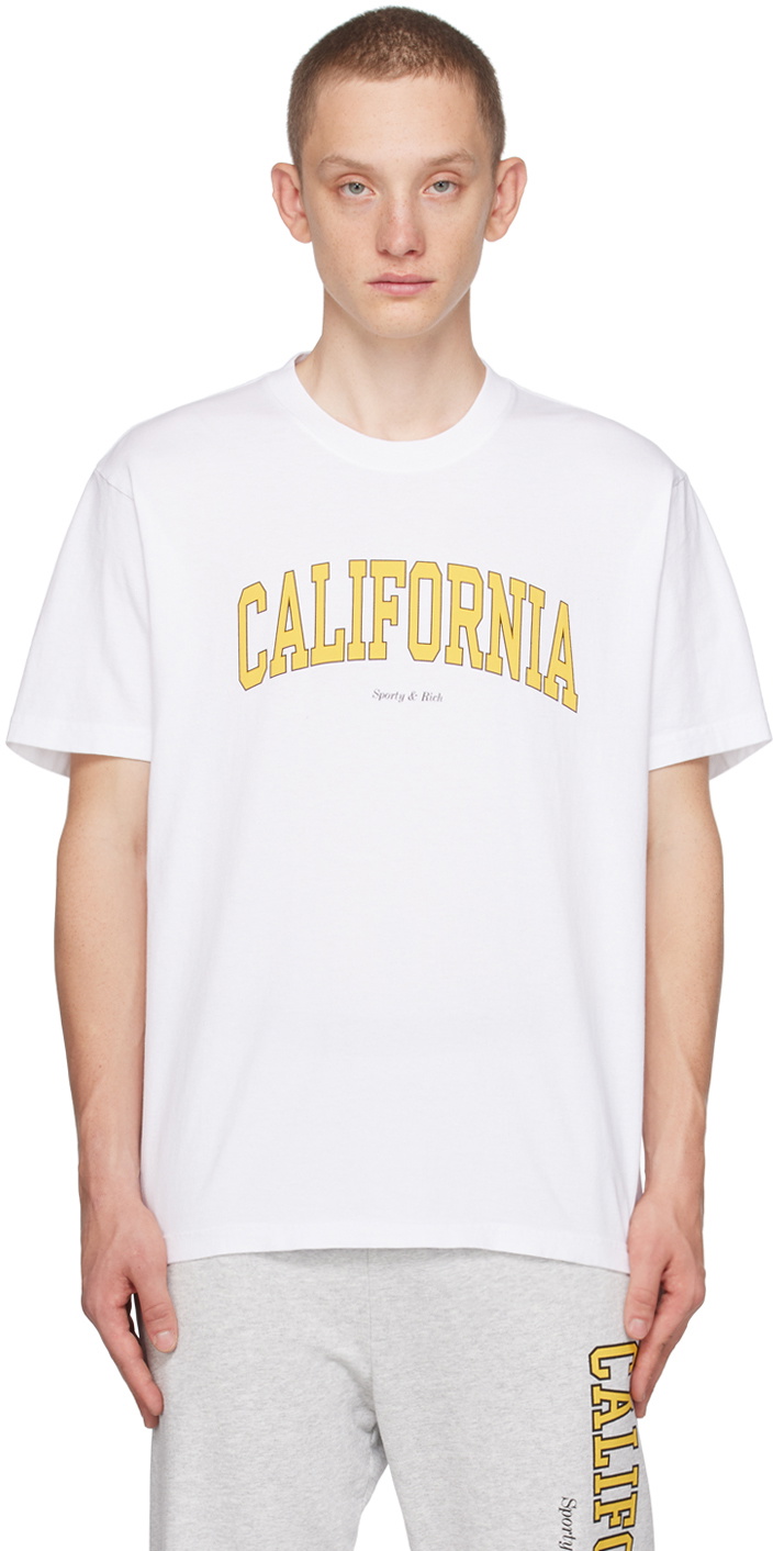 Sporty & Rich White 'California' T-Shirt Sporty & Rich