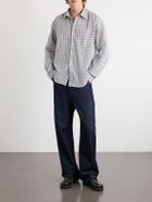 mfpen - Executive Checked Cotton-Blend Poplin Shirt - Gray