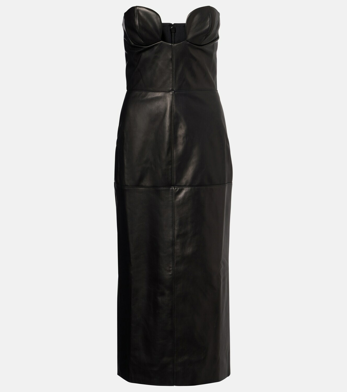 Nensi Dojaka Leather corset dress