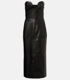 Nensi Dojaka Leather corset dress