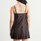 Acne Studios Women's Dary Technical Duchesse Dress in Dark Chocolate Brown
