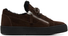 Giuseppe Zanotti Brown Frankie Winter Sneakers