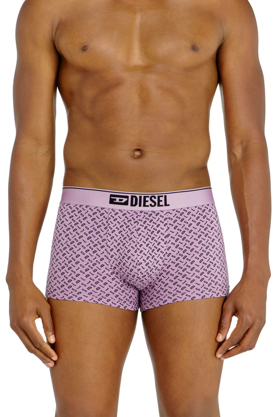 Photo: Diesel Three-pack of stretch cotton trunks with monogram - Trunks Mens in Violet