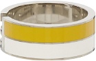 Fendi White & Yellow FF Ring
