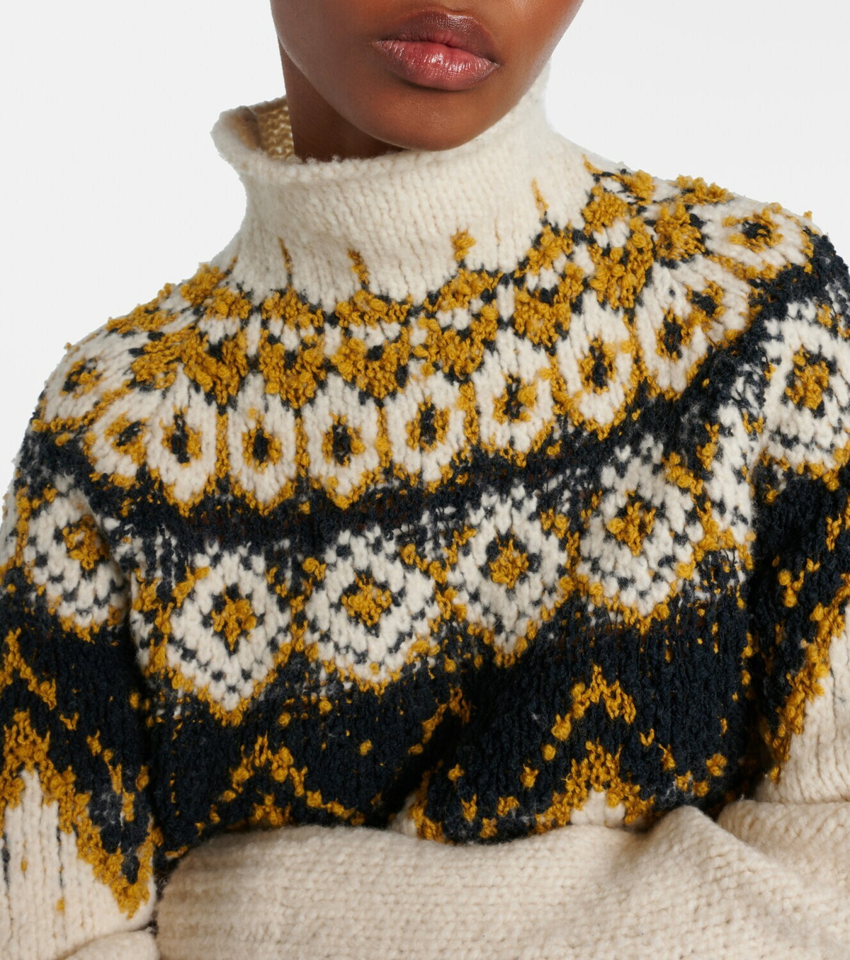 Proenza Schouler Lizzy fair isle cotton turtleneck sweater