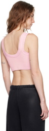 alexanderwang.t Pink Embossed Logo Tank Top