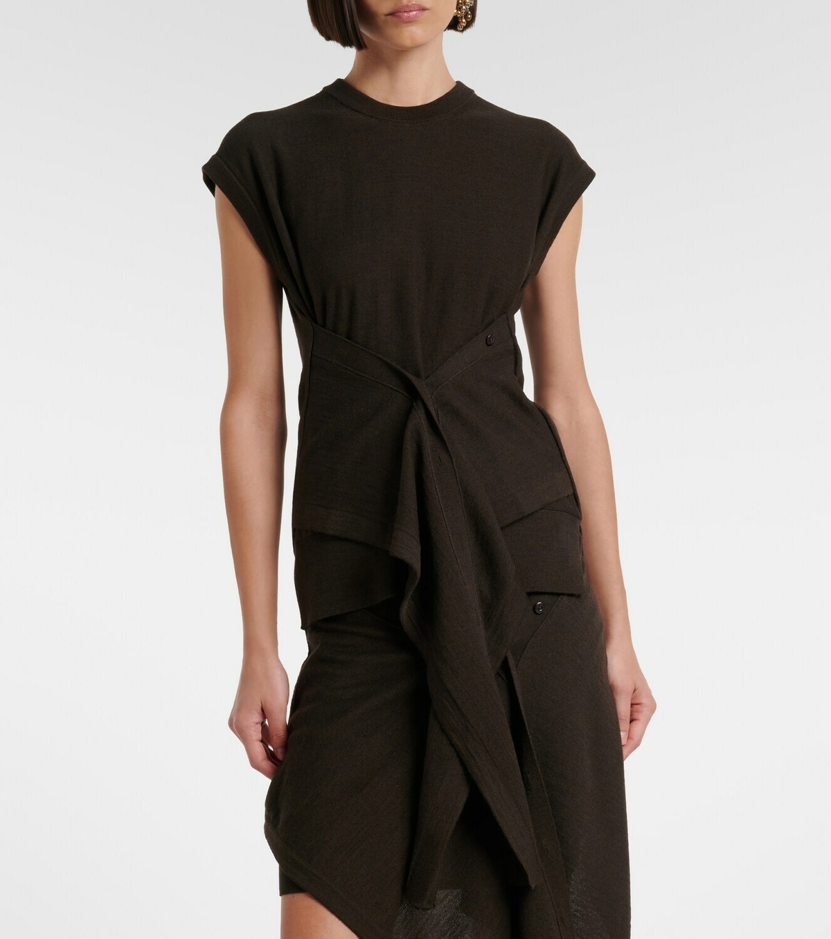 Lemaire Wool-blend knitted top