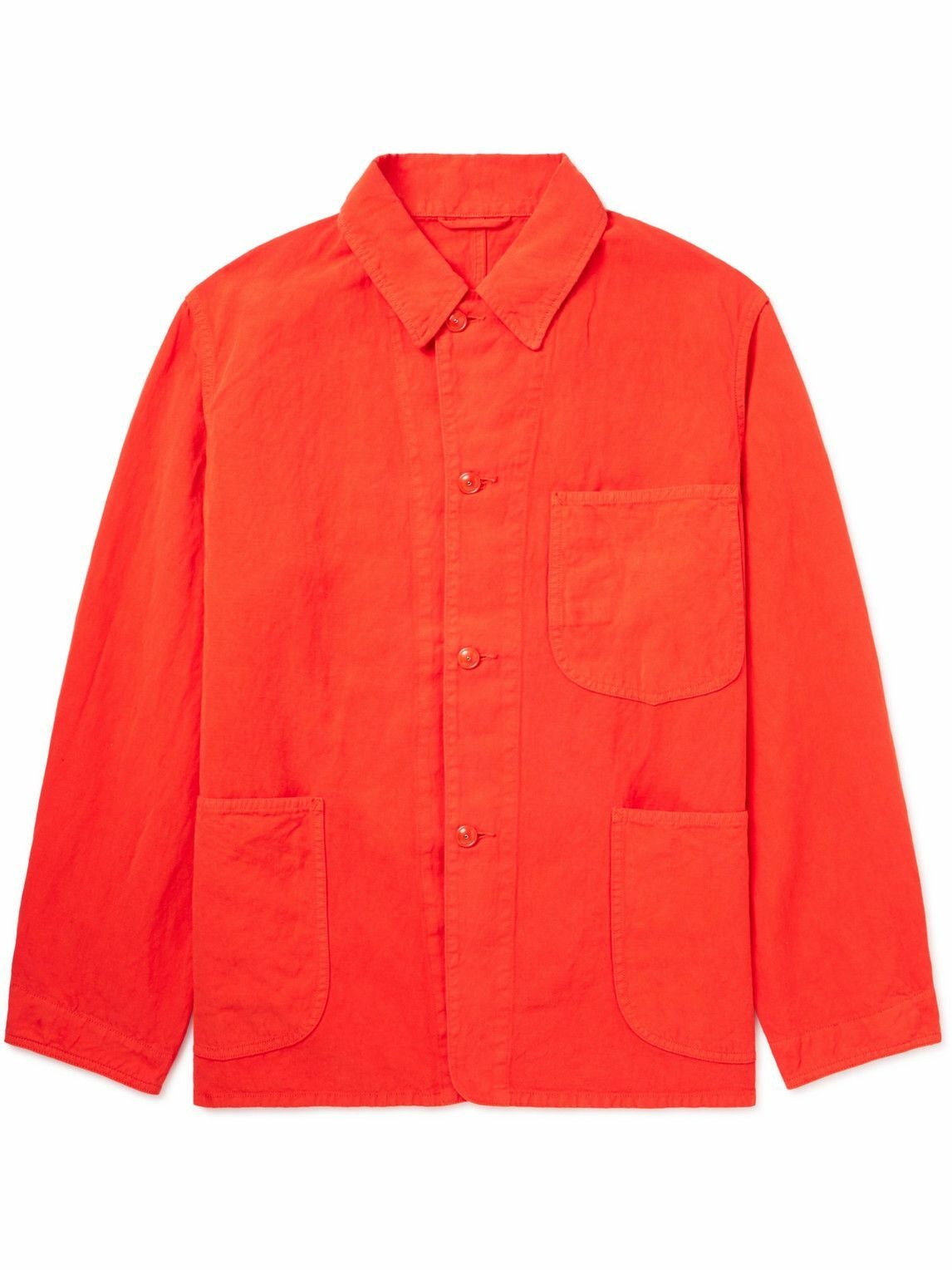 Kaptain Sunshine - Cotton and Linen-Blend Gabardine Jacket - Red ...