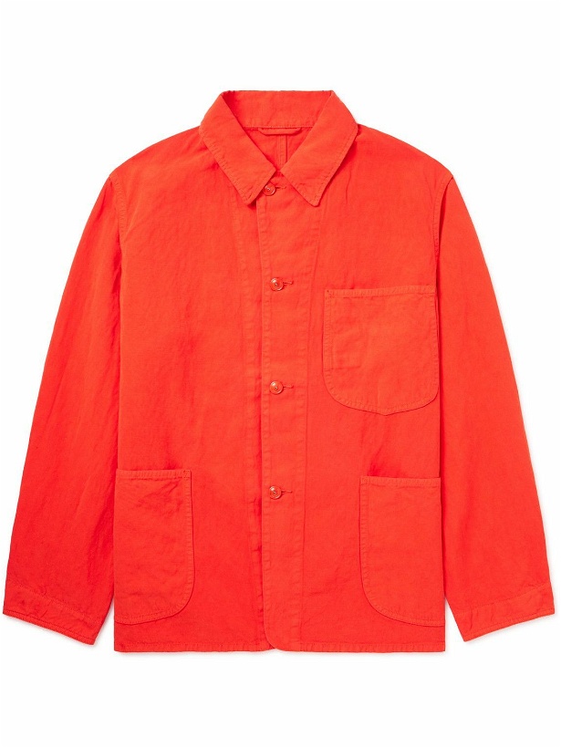 Photo: Kaptain Sunshine - Cotton and Linen-Blend Gabardine Jacket - Red