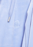 Juicy Couture Robertson Hooded Velour Sweatshirt Mid Blu