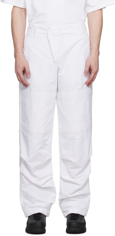 Photo: BRYAN JIMENÈZ White Paneled Trousers