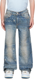 AMIRI Kids Blue Straight Jeans