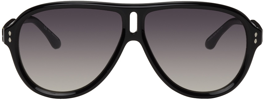 Isabel Marant Black Aviator Sunglasses