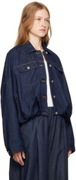Dries Van Noten Blue Round Denim Jacket