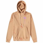 Palm Angels Men's Painted Popover Hoody in Camel Violet