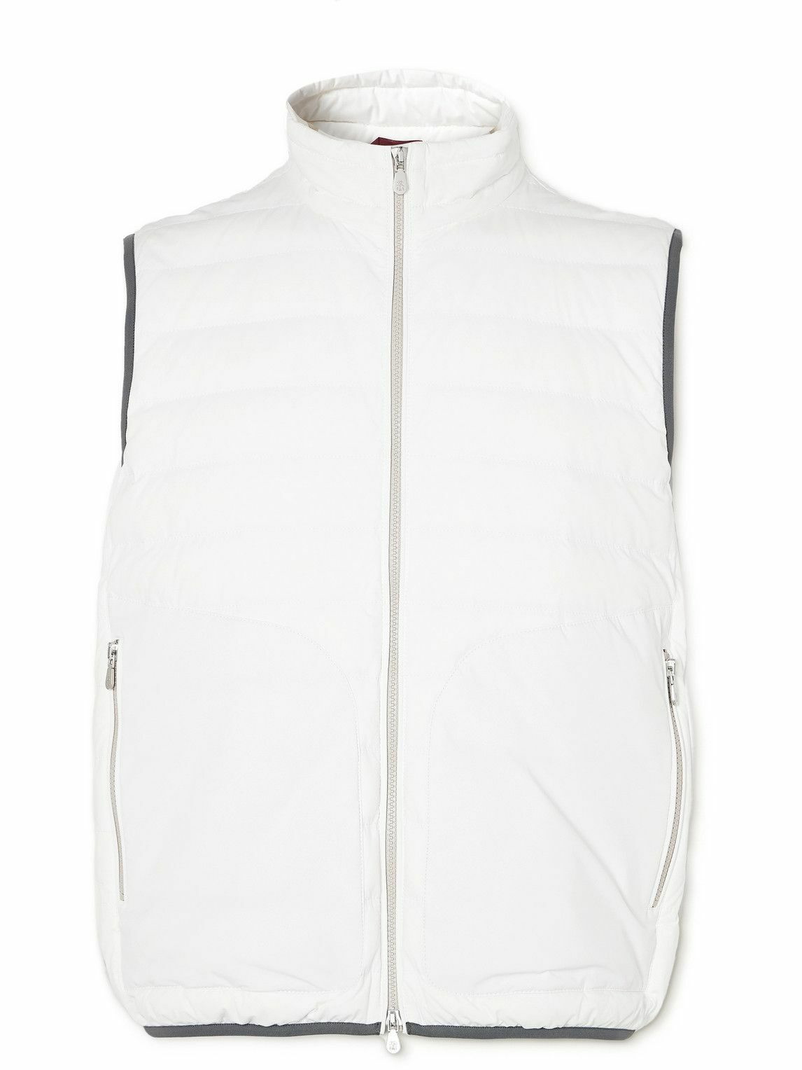 Brunello Cucinelli - Quilted Padded Shell Gilet - White Brunello Cucinelli