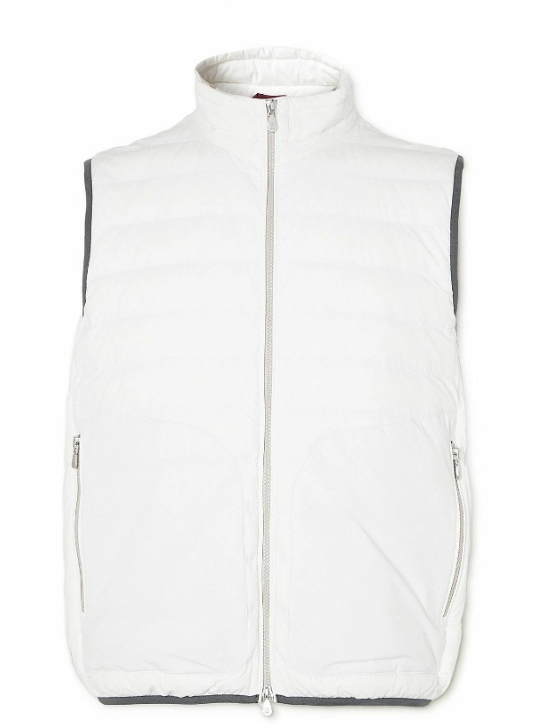 Photo: Brunello Cucinelli - Quilted Padded Shell Gilet - White